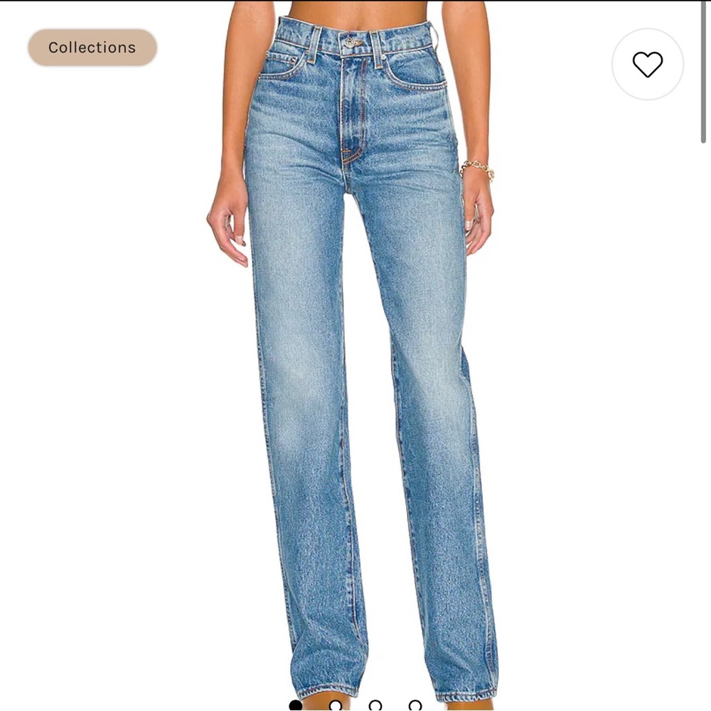 Grlfrnd High Rise Straight Sara Jeans in Lenox Hill